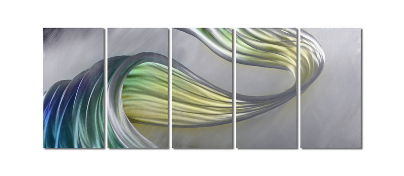 100% Hand-Made 3D Abstract Metal Oil Painting Wall Arts