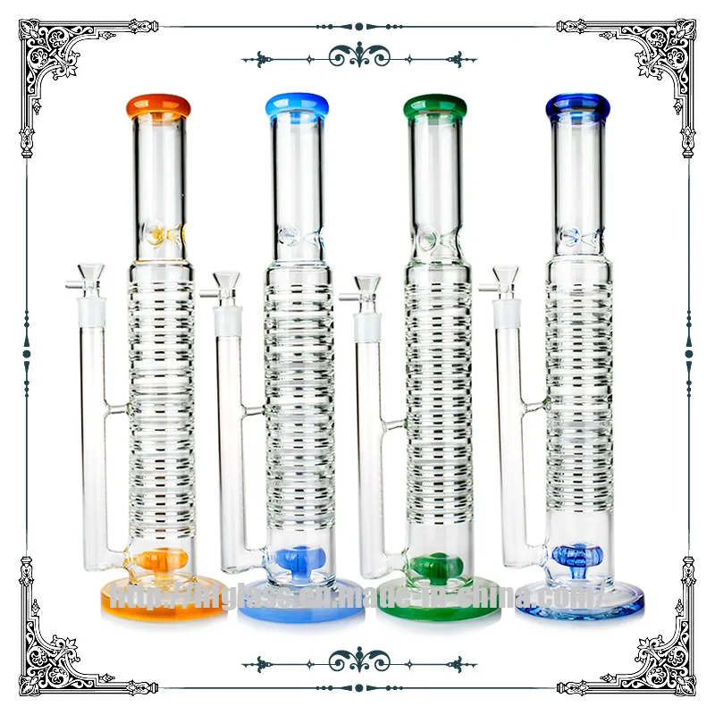 18 Inches Tall Straight Tube Glass Smoking Water Pipe Wholesale