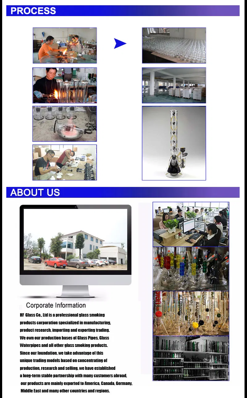 18 Inches Tall Straight Tube Glass Smoking Water Pipe Wholesale