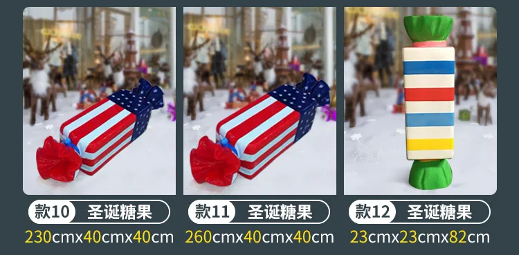 2021 Fiberglass Giant Macaroons Window Display Props Resin Lollypop Candy Cane Decoration