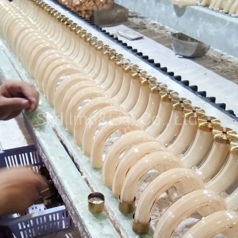 9 Inch Amber Rope Glass Arms for Chandelier Lamp Replacement