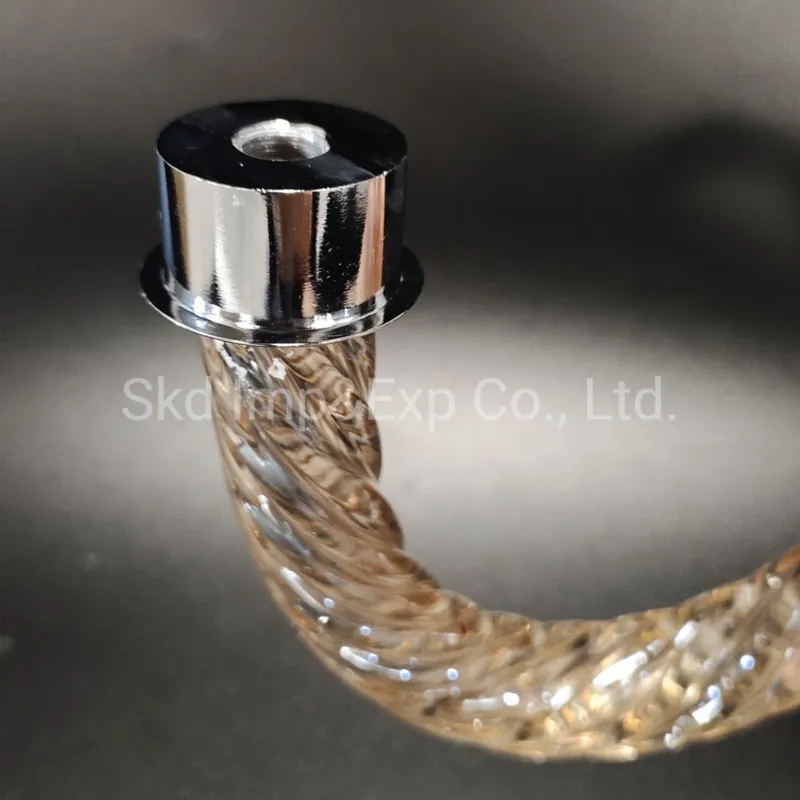 9 Inch Amber Rope Glass Arms for Chandelier Lamp Replacement