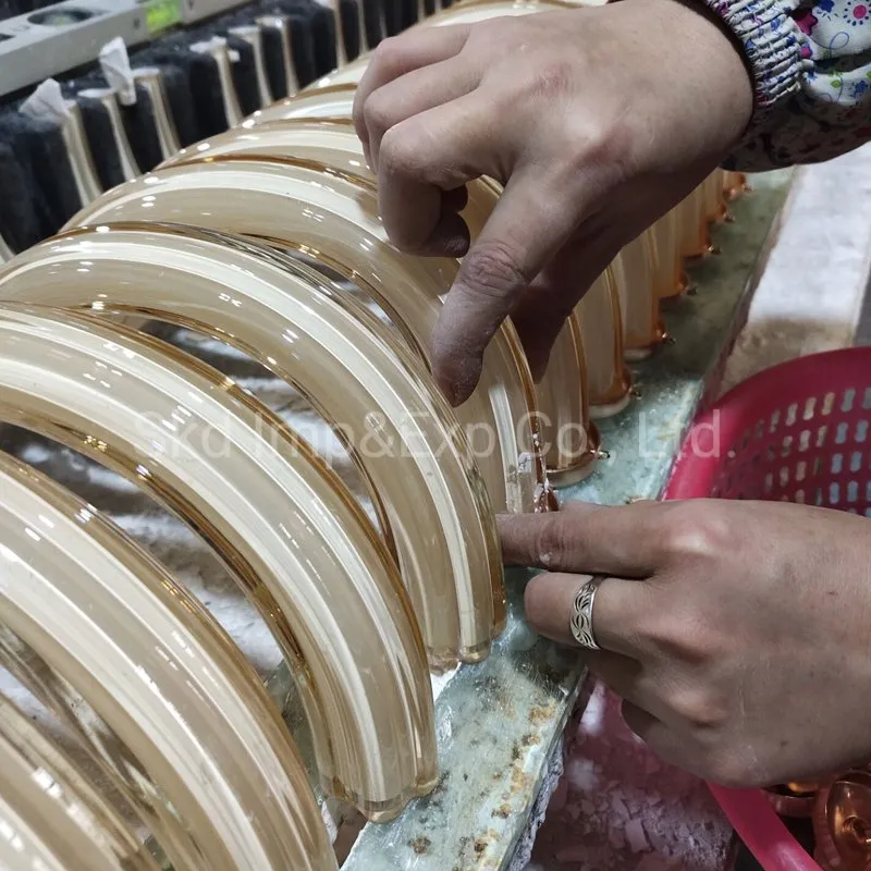 9 Inch Amber Rope Glass Arms for Chandelier Lamp Replacement