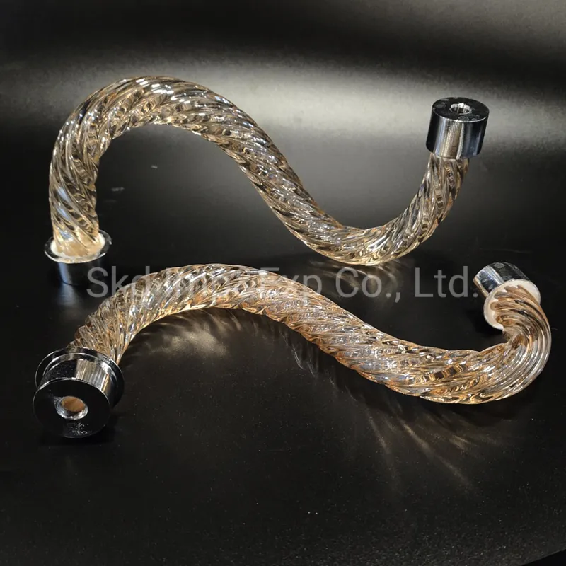 9 Inch Amber Rope Glass Arms for Chandelier Lamp Replacement