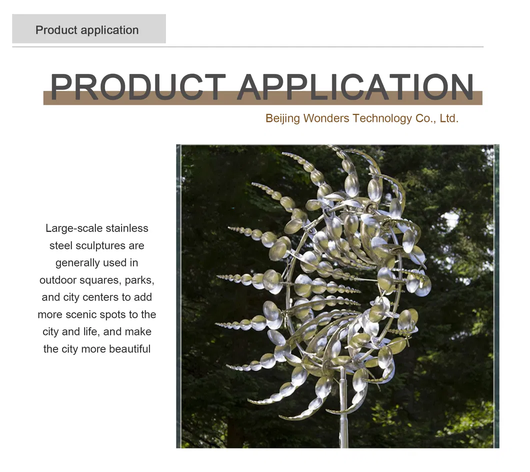 Abstract Outdoor Large Garden Metal Stainless Steel Wind Kinetic Sculpture