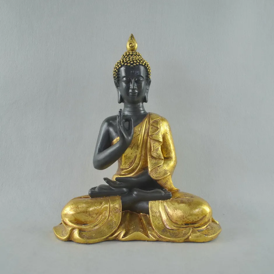 Amazon Hotsell Table Decor Sitting Polyresin Sleeping Thai Buddha Statue Brass