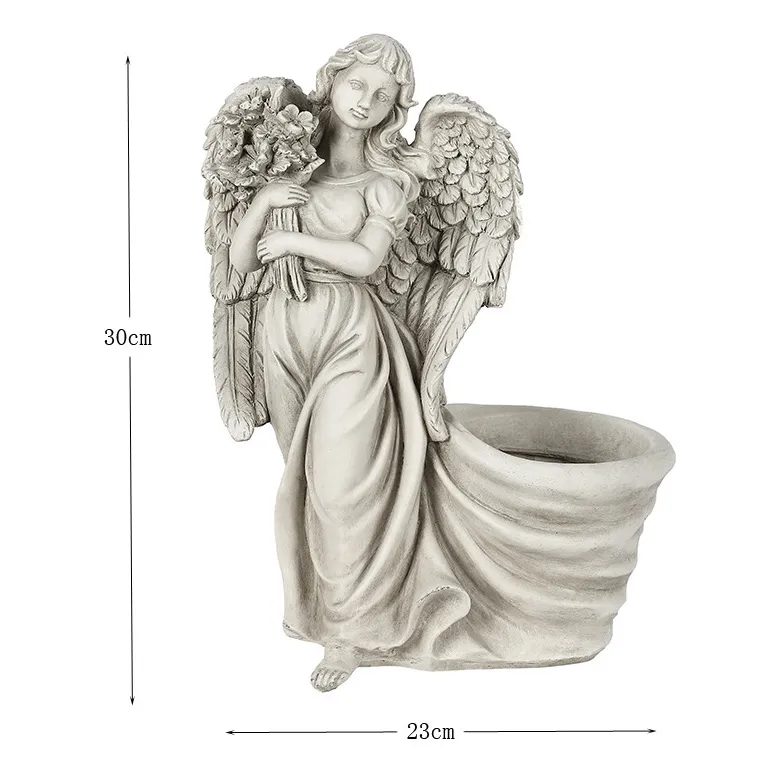 Angel Statue Model Creative Goddess Sculpture Flower Pot for Outdoor Garden Decor