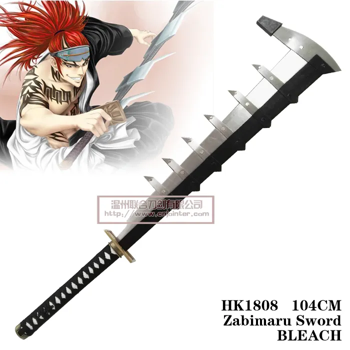 Anime Sword Bleach Abarai Renji Zabimaru Sword 104cm
