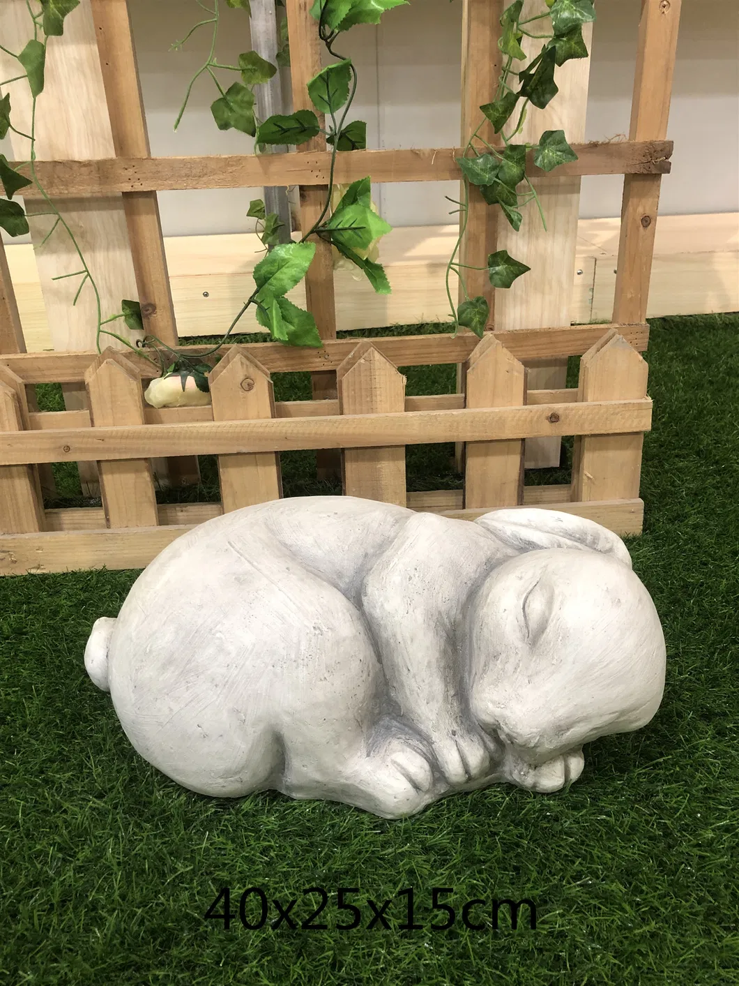 Antique White Bulldog Sculpture Garden Decoration