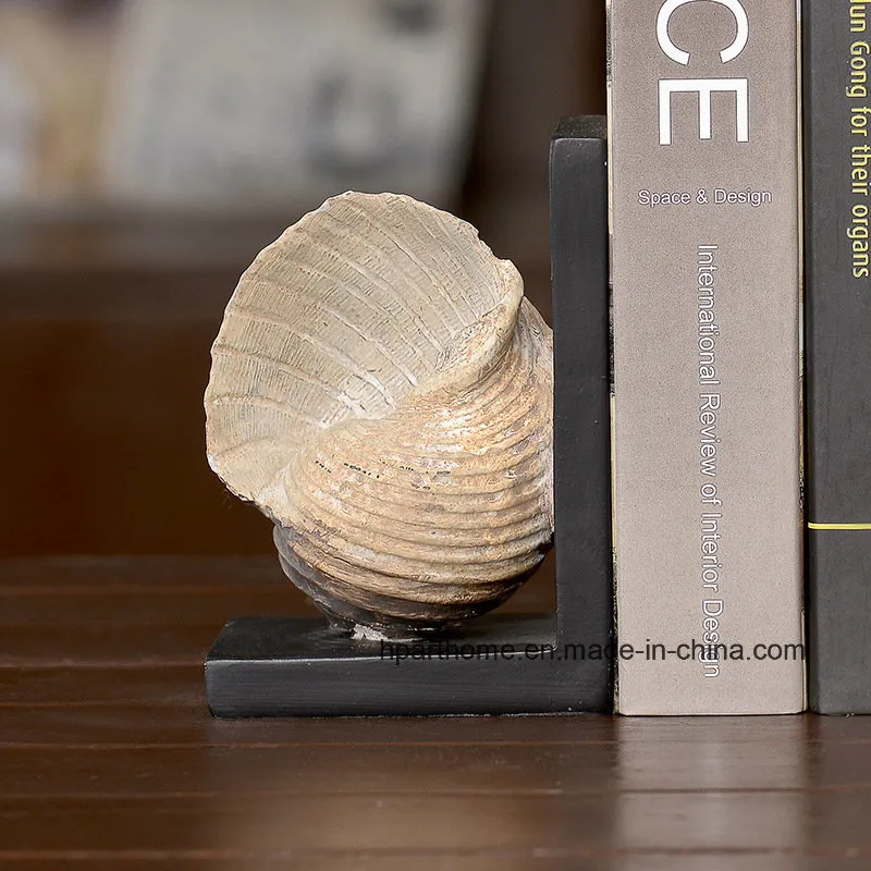 Art Collection Resin Crafs Conch Sculpture Decorative Bookend Pair