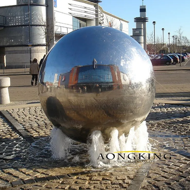 Art Large Ball Statue Stainless Steel Sphere Fountains for Decoration
