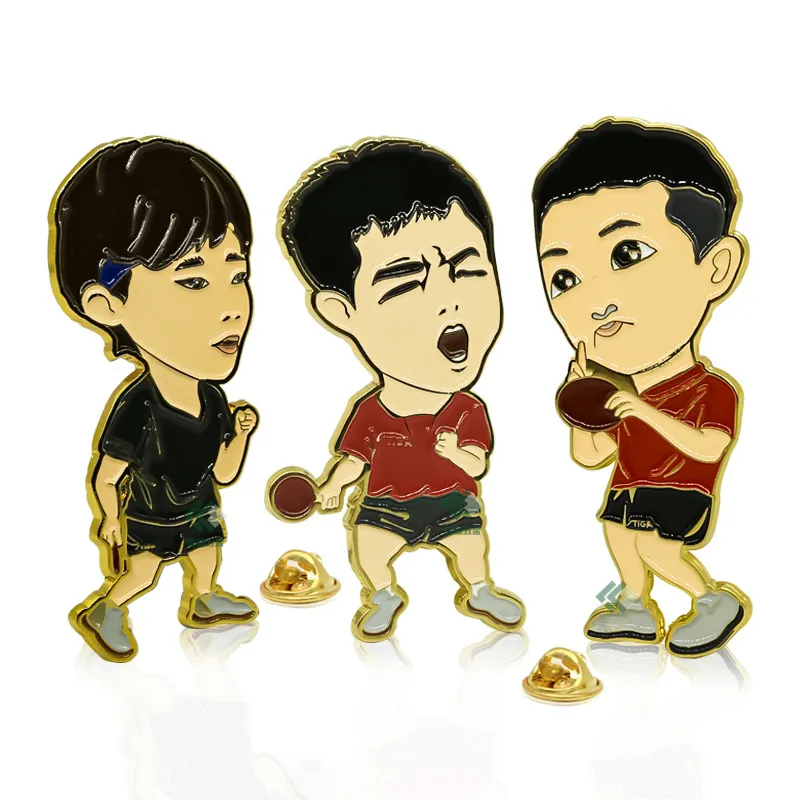 Athletes Lapel Pins Custom Character Hard Enamel Pins