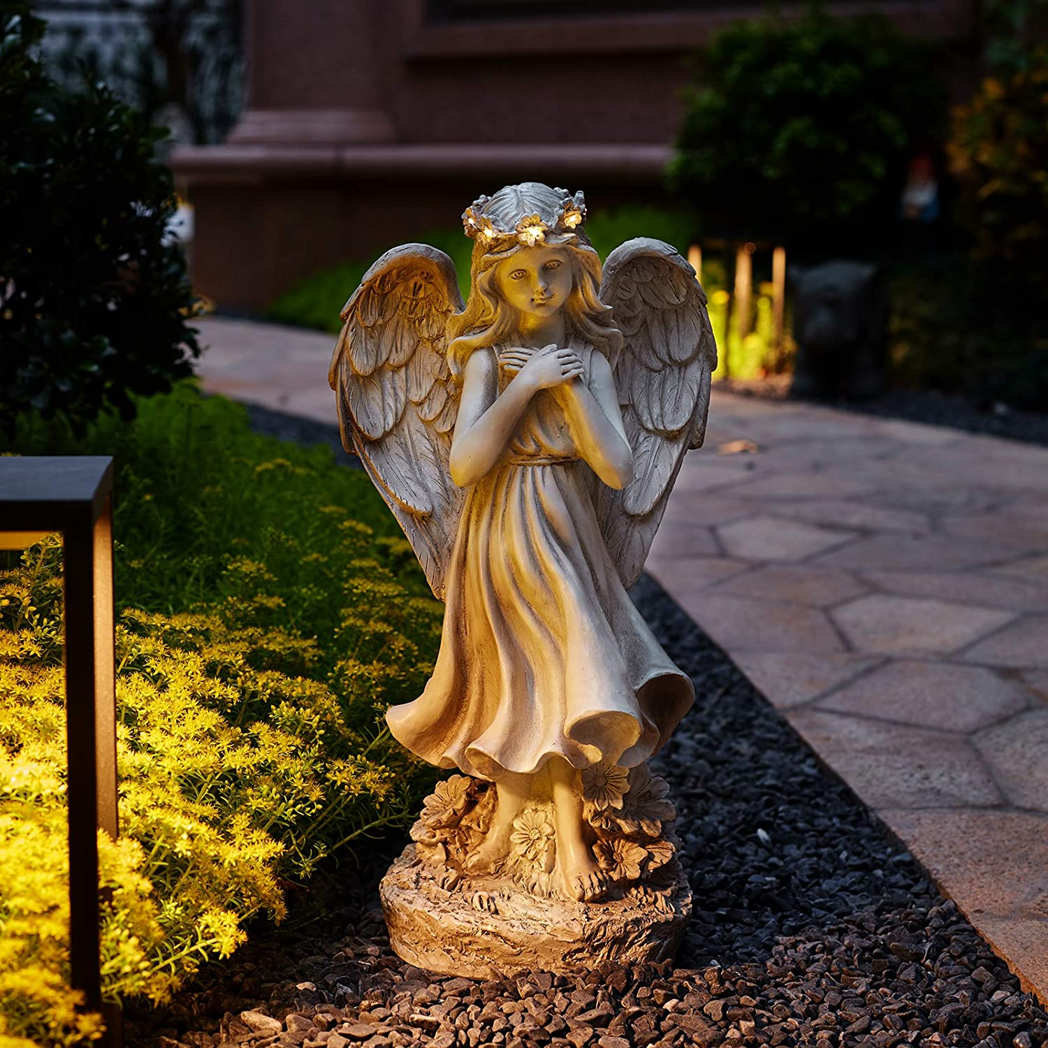 Beauty Indoors or out Light up Polyresin Crafts Angel Statue