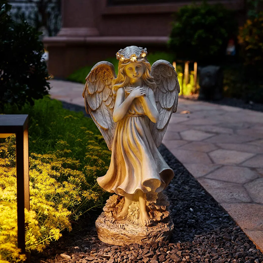 Beauty Indoors or out Light up Polyresin Crafts Angel Statue