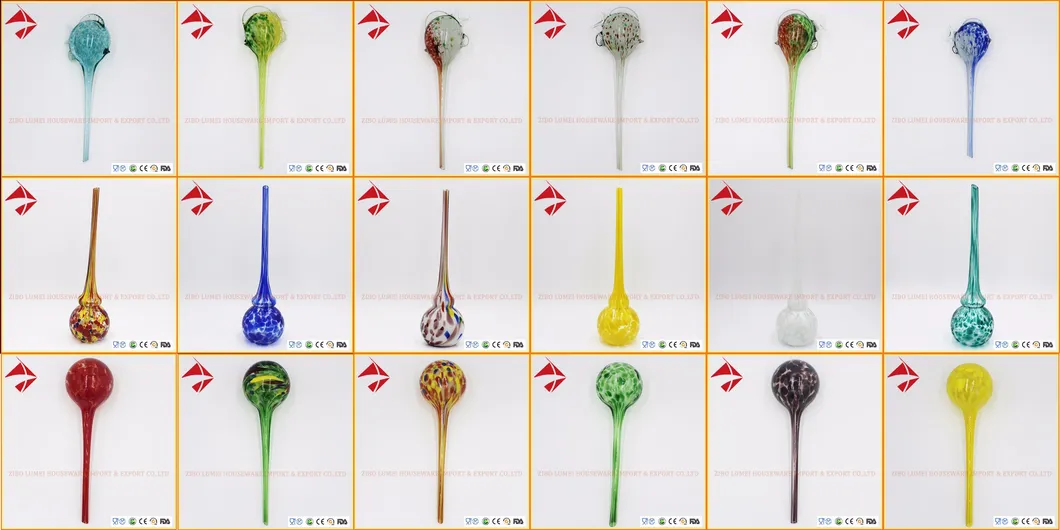 Bespoke Any Styles Hand Glass Flower Globe Watering Bulb Glass Ball Globe Planting Glass Watering Automatic Watering Globe