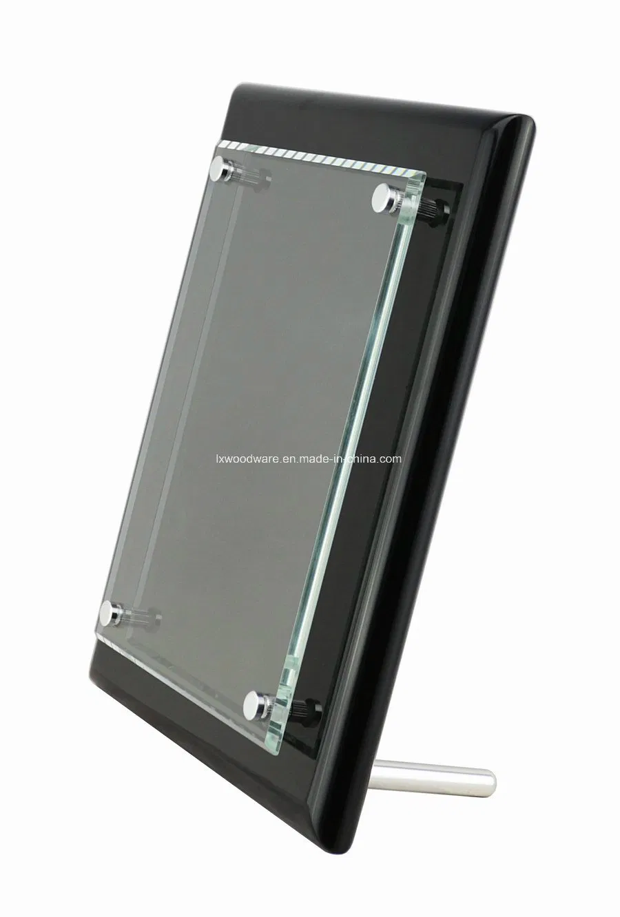 Black Pinao Finish Floating Acrylic/Glass Wooden Awards Plaque