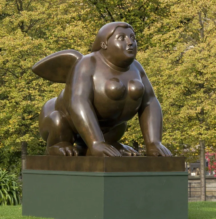 Bronze Botero Fat Women Sculpture for Garden Decor