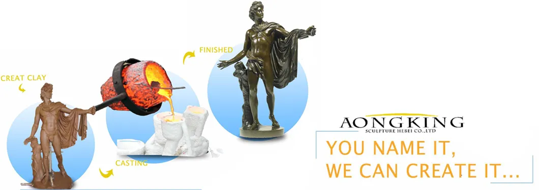 Bronze Deer Couple Sculptures Stand on The Lawn for Park Decoration