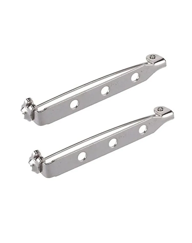 Brooch Base Back Bar Pins Findings Jewelry Making Clip safety Catch Findings Silver Plated Metal Pin Back Brooch