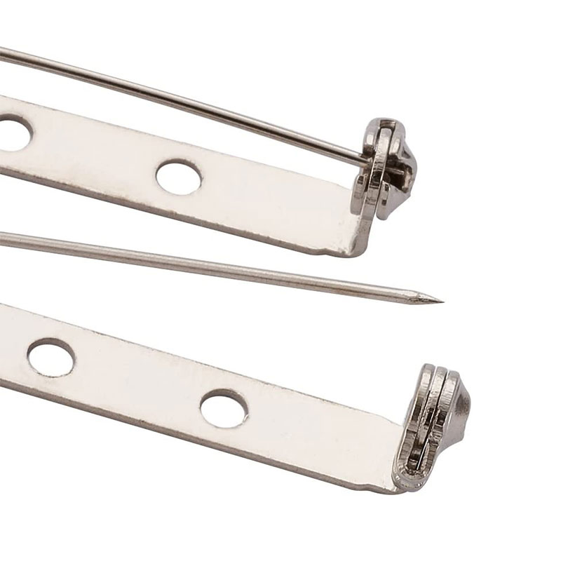 Brooch Base Back Bar Pins Findings Jewelry Making Clip safety Catch Findings Silver Plated Metal Pin Back Brooch