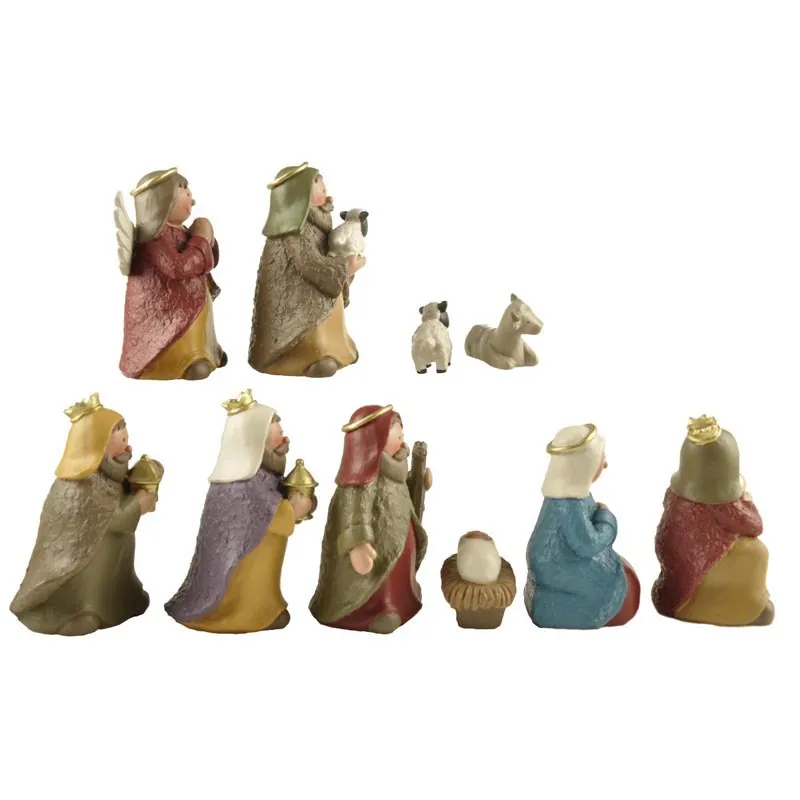 Cartoon Nativity Set with Paper Pulp Finish S/10