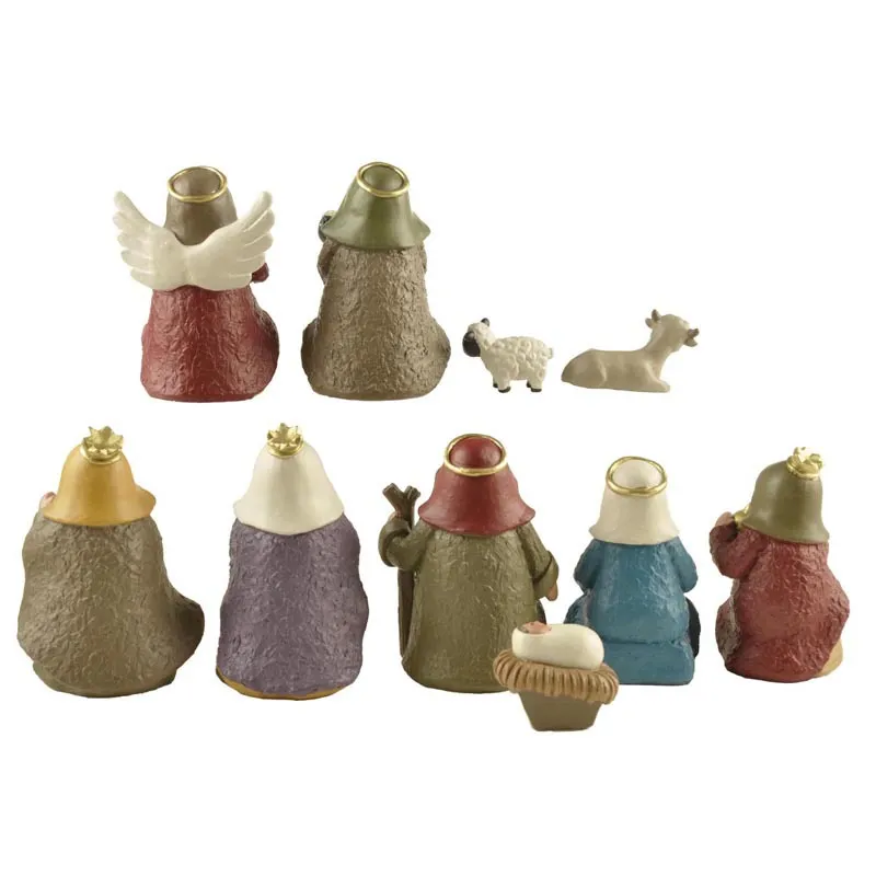 Cartoon Nativity Set with Paper Pulp Finish S/10