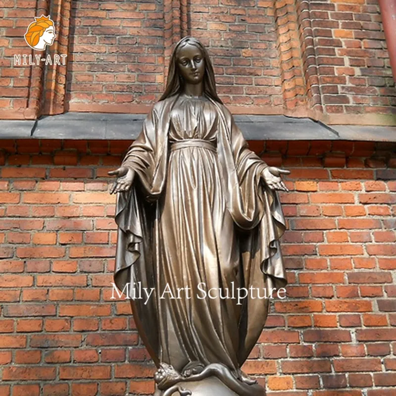 Catholic Religious Antique Virgin Mary Bronze Religious Statue