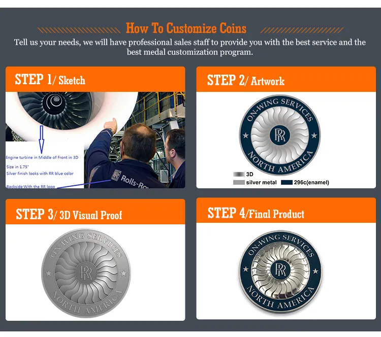 Cheap Metal Stamping 3D Enamel Fantasy Air Marshal Customization Commemorative Navy Chief Custom Challenge Coin with Wood Box