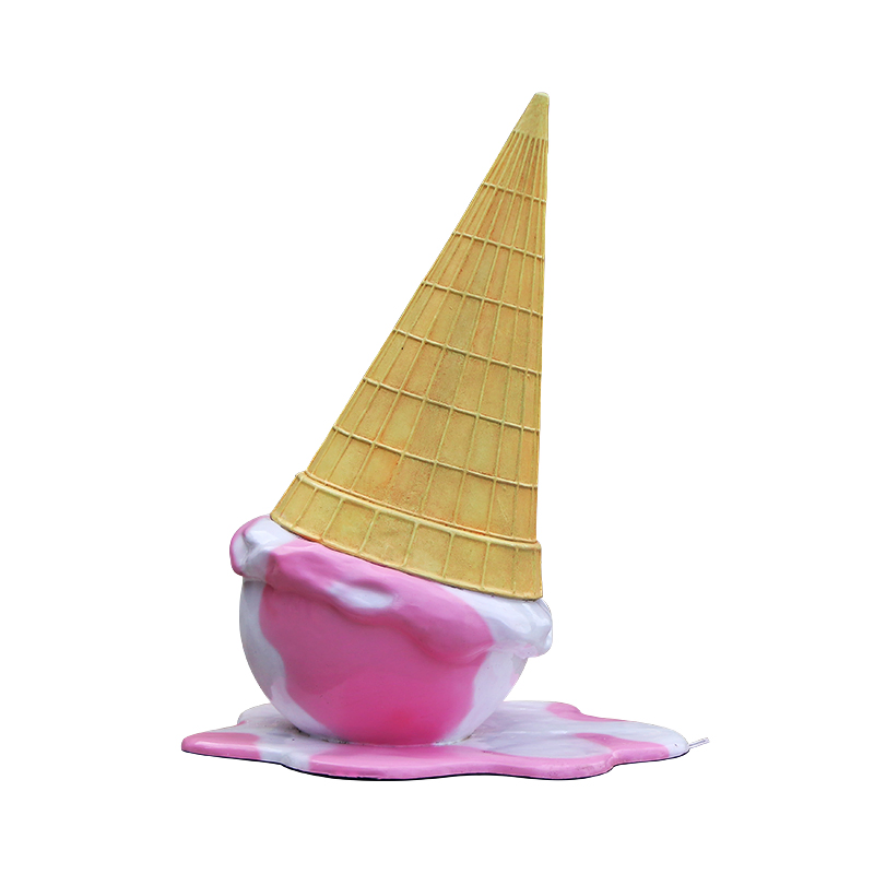 Cheap Price Fiberglass Ice Cream Cone Decoration Statue for Shopping Mall