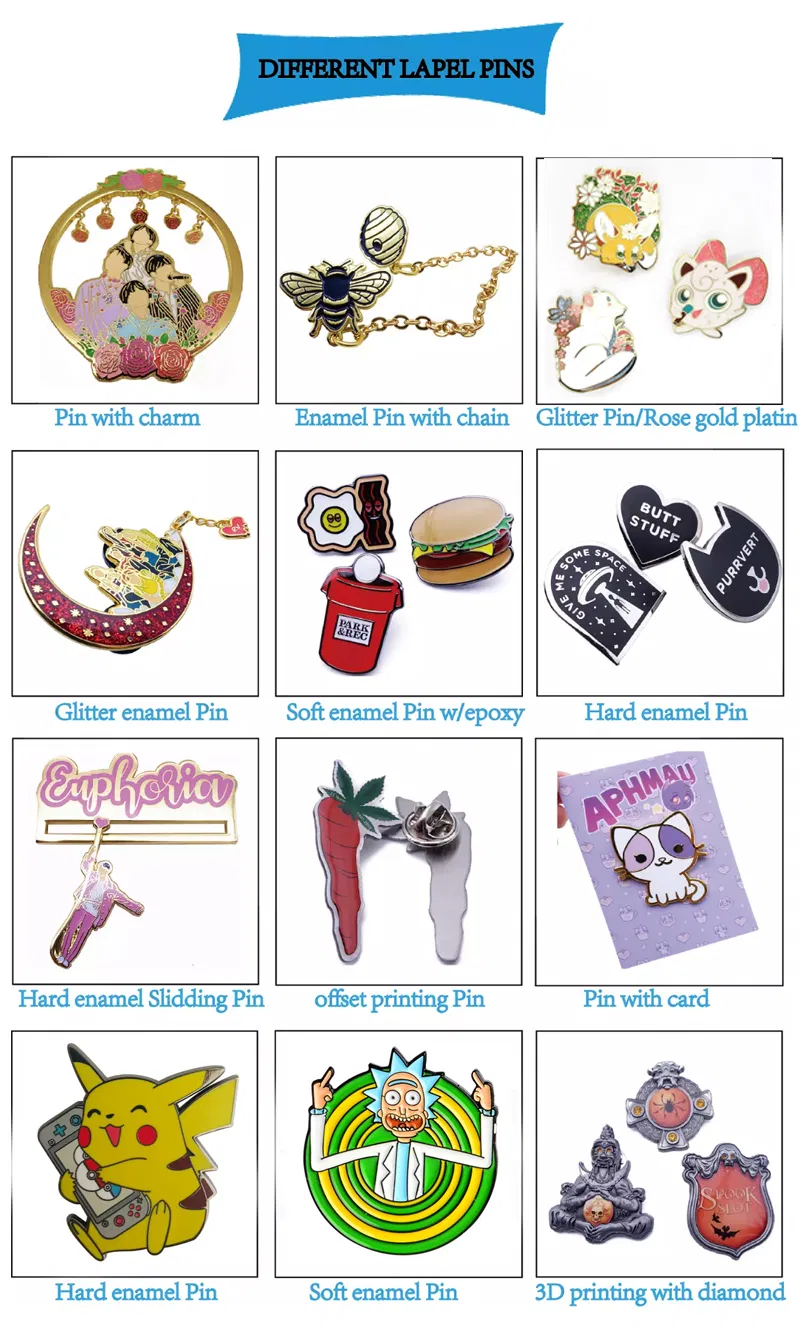 China Manufacturers Direct Custom Cute Metal Lapel Pin Enamel Pin Hard Enamel Lapel Pin