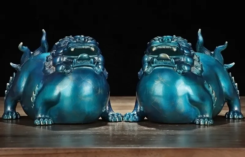 Chinese Ancient Beast Flying Pixiu Ornaments Copper Animal Figurines Fengshui Statue