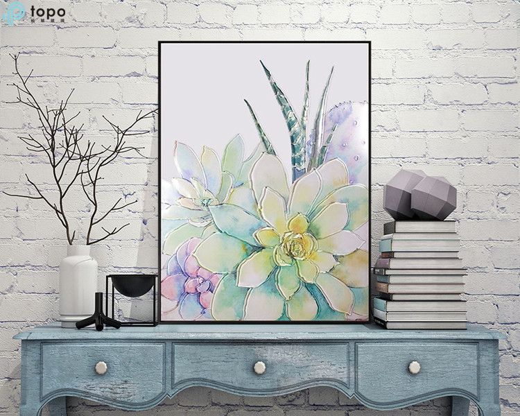 Chinese Succulent Plant Art Wall Painting From Factory Supply (MR-YB6-2056D)