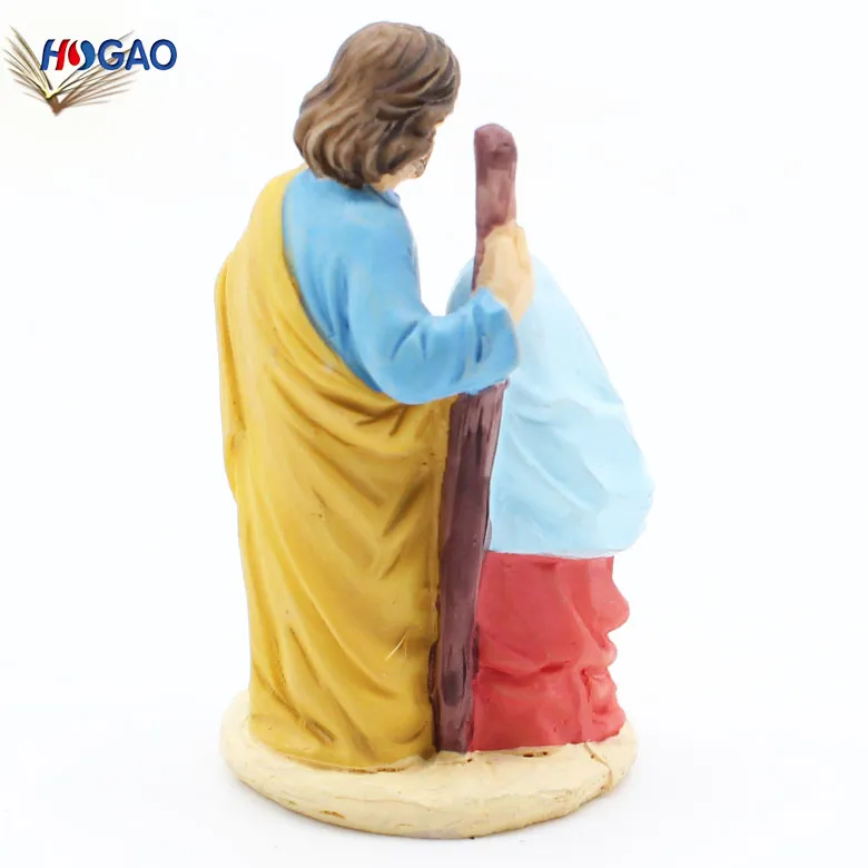 Christmas Indoor Decoration Manger Nativity Jesus Resin Religious Family