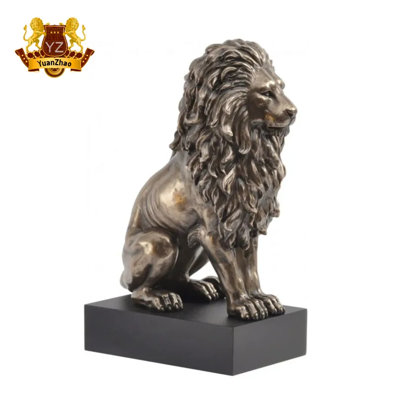 City Decoration Large Size Bronze Lion Lying with a Ball for Sale