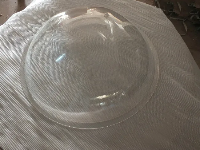 Clear Acrylic Display Semi Spheres with Flange