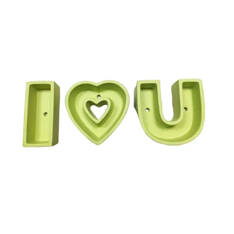 Creative Flower Pot Love Heart Plate Colorful Simple Heart Shaped Meaty Flower Pot