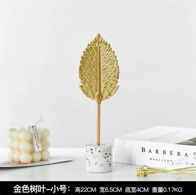 Creative Golden Leaves Simple Decorations Wine Cabinets Home Living Room TV Cabinets Desk Tops Turtle Leaves Home Decors