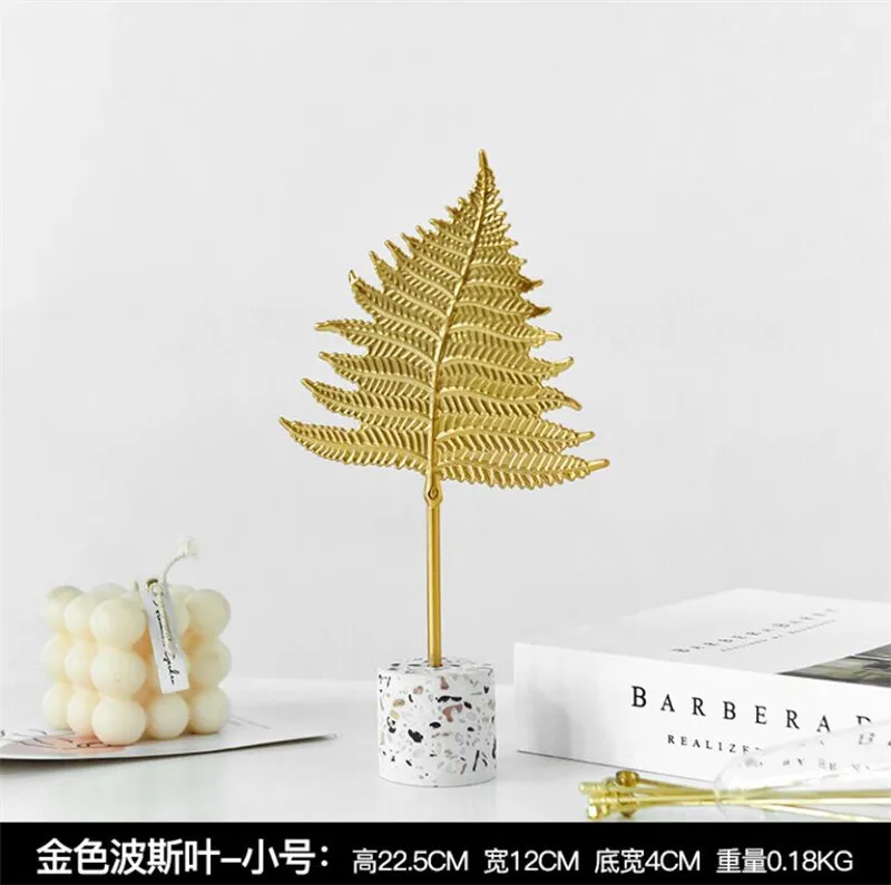 Creative Golden Leaves Simple Decorations Wine Cabinets Home Living Room TV Cabinets Desk Tops Turtle Leaves Home Decors