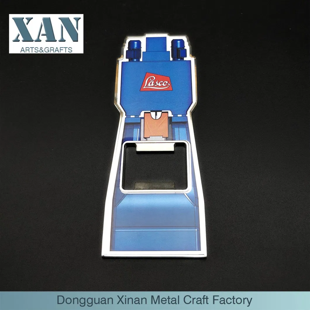 Custom 3D Relief Effect Round Zinc Alloy Metal Beer Bottle Opener