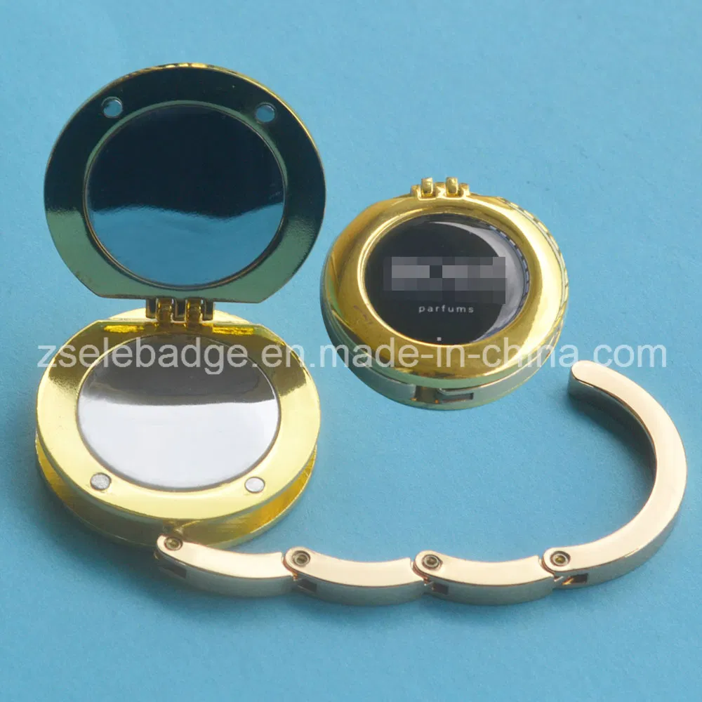 Custom Folderable Folding Mirror Bag Hanger (ele-BH11)