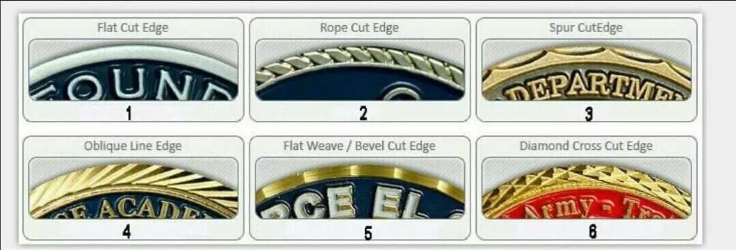 Custom Gold Plated with Double-Sided Souvenir with Jewel Edges Medals Coin