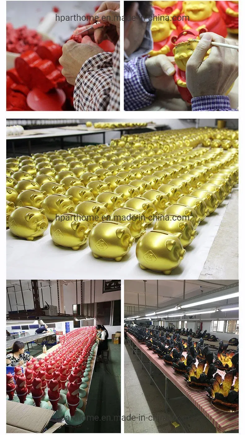 Custom High Quality Exquisite Resin Piggy Bank Money Box Statue