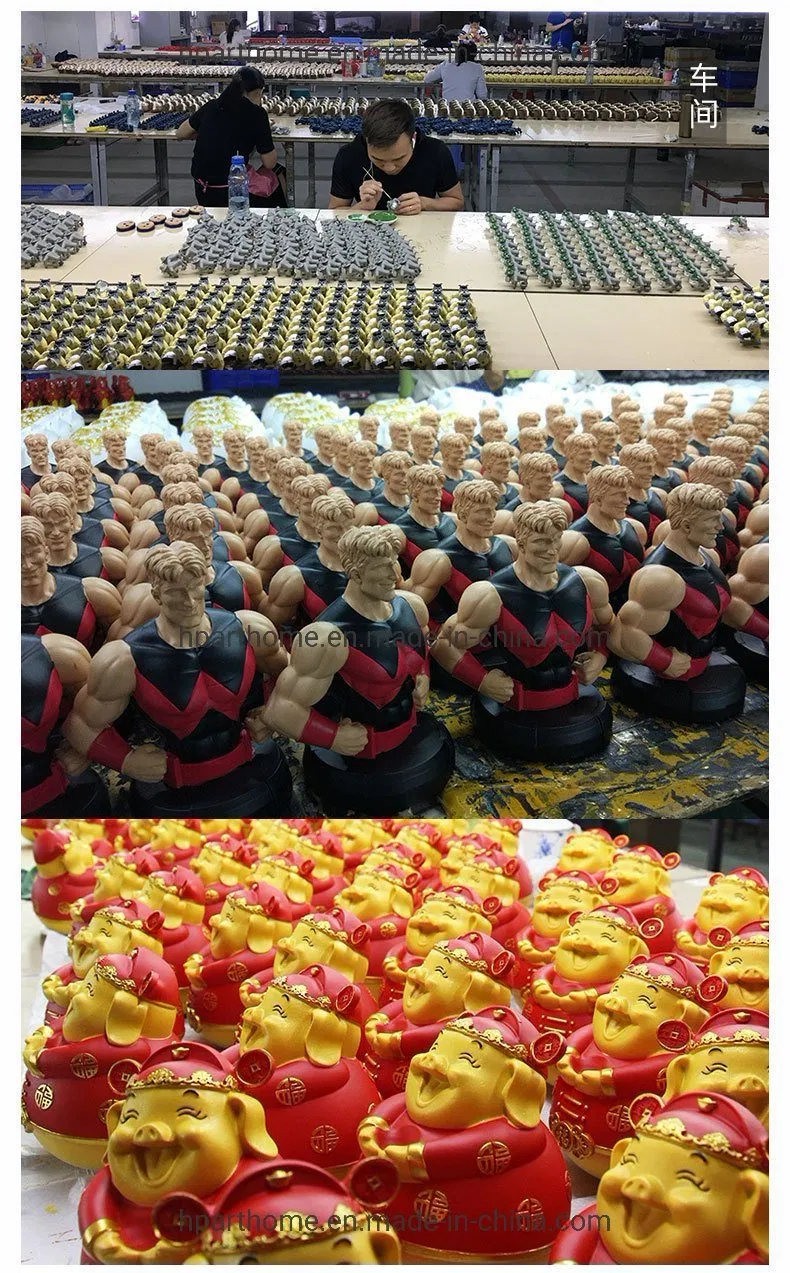 Custom High Quality Exquisite Resin Piggy Bank Money Box Statue