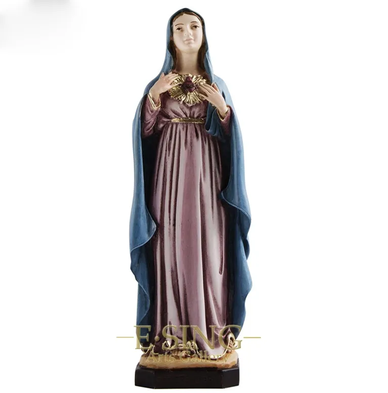 Custom Made Fiberglass Religion Statue Resin Virgin Maria Statue