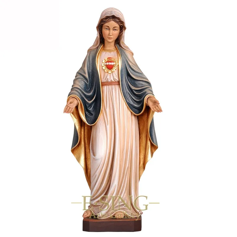 Custom Made Fiberglass Religion Statue Resin Virgin Maria Statue