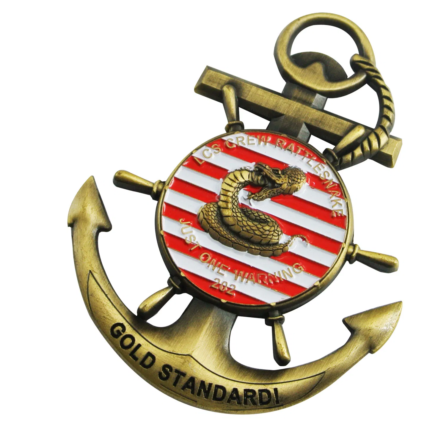 Custom Metal Zinc Alloy 3D Uss Beer Bottle Opener Challenge Coin