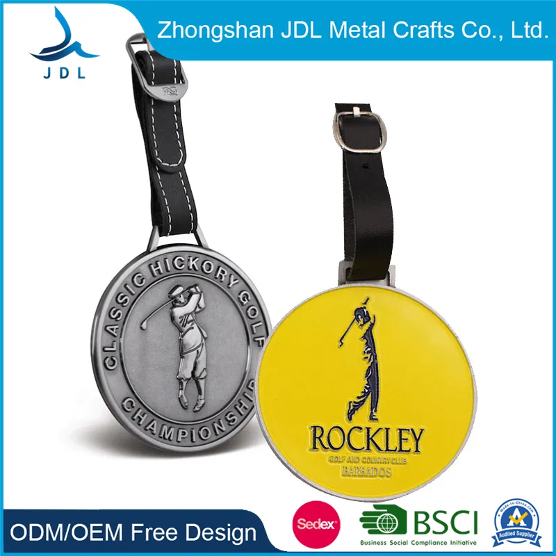 Custom Soft Silicone Rubber Letter Logo PVC Tag Travel Animal Cartoon Golf Accessories Metal Bag Tag