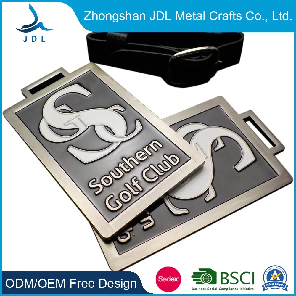 Custom Soft Silicone Rubber Letter Logo PVC Tag Travel Animal Cartoon Golf Accessories Metal Bag Tag