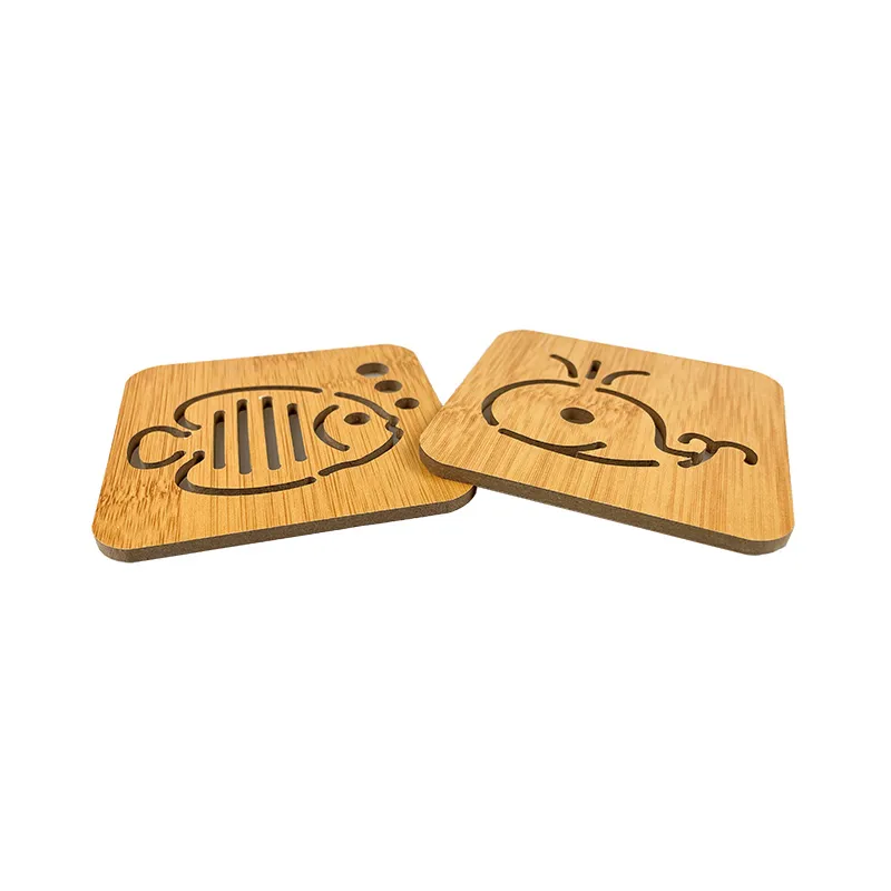Customize Recyclable Round Coasters Wood MDF Costers for Drinks