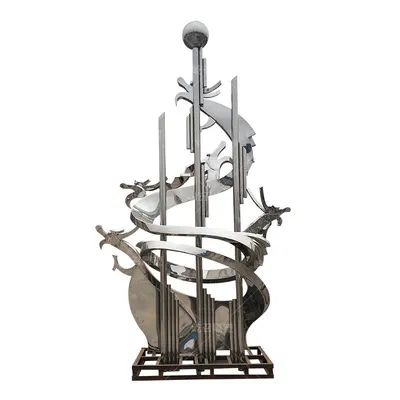Customized Creative Metal Stainless Steel City Landscape Sculpture